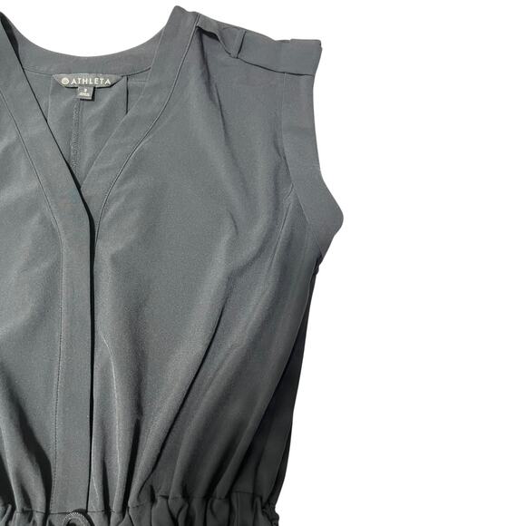 Athleta Black Utility Romper Size 2 Women’s Sleeveless V-Neck Pockets - Picture 10 of 16
